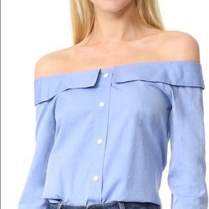 Club Monaco off shoulder shirt white color